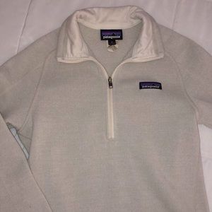 Patagonia Cream Quarter-Zip Sweatshirt